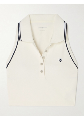 TORY SPORT - Embroidered Piqué Polo Tank - White - x small,small,medium,large,x large
