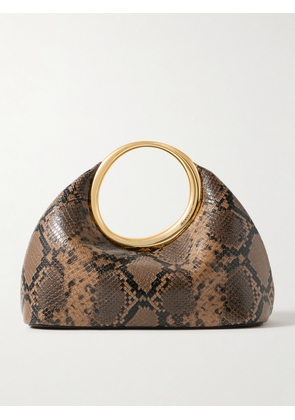 Jacquemus - Le Petit Calino Mini Snake-effect Leather Tote - Brown - One size