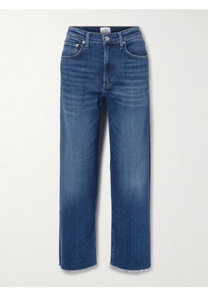 Citizens of Humanity - Palma Frayed High-rise Straight-leg Jeans - Blue - 23,24,25,26,27,28,29,30,31,32,33