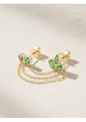 SHAY - Mixed Duo 18-karat Gold Emerald Earrings - One size