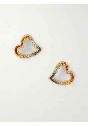 Pacharee - Valentines Gold-plated Sapphire Earrings - Multi - One size