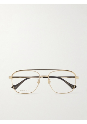 Gucci - Aviator-Style Gold-Tone Optical Glasses - Men - Gold