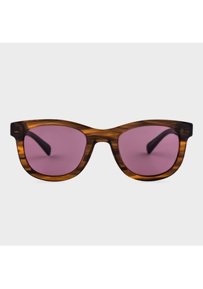 Paul Smith TBC Striped Brown 'Halons' Sunglasses Multicolour