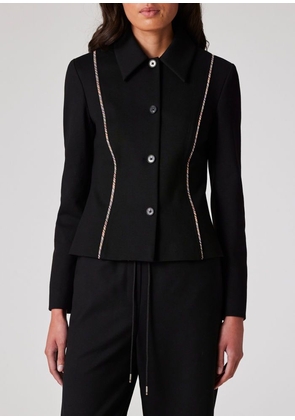 Paul Smith Women's Black Milano Jacket with Signature Stripe