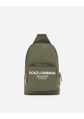 Dolce & Gabbana Nylon Crossbody Backpack - Man Green Nylon Onesize