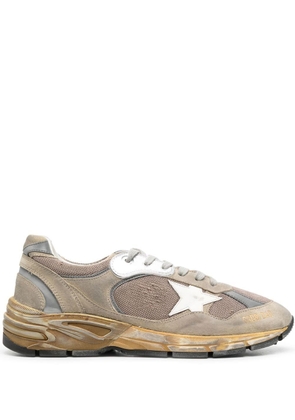 Golden Goose Running Dad Net And Suede Upper Leather Star