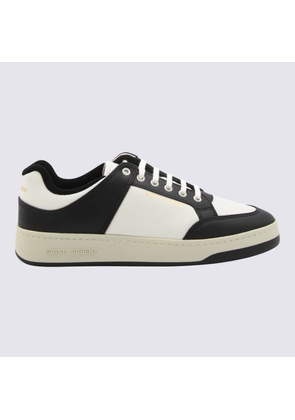 Saint Laurent Black And White Leather Sneakers