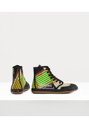 Vivienne Westwood High-top Animal Gym Trainer Recycled Polyester Black / Green 6-40 Men
