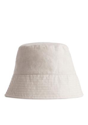 Linen Bucket Hat - Beige