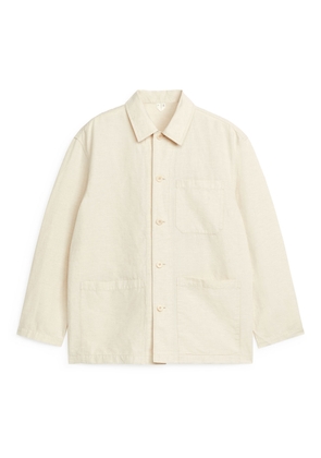 Cotton Linen Overshirt - Beige