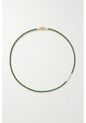 Roxanne Assoulin - On The Rox Baseline Gold-tone Crystal Necklace - Green - One size