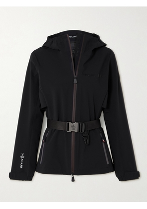 Moncler Grenoble - Fex Hooded Belted Stretch-shell Jacket - Black - 00,0,1,2,3,4,5