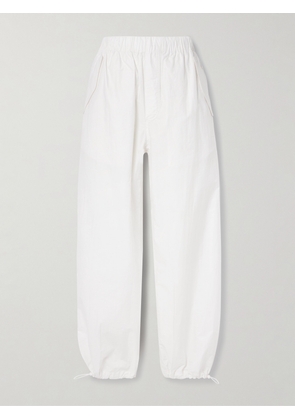 WARDROBE.NYC - Beach Cotton-blend Shell Track Pants - White - xx small,x small,small,medium,large