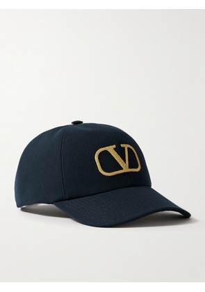 Valentino Garavani - Vlogo Embroidered Cotton-canvas Baseball Cap - Blue - 55,56,57,58