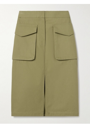 Co - Cotton-canvas Skirt - Green - US0,US2,US4,US6,US8,US10,US12