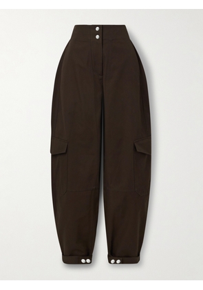 Co - Cotton-canvas Tapered Cargo Pants - Brown - US0,US2,US4,US6,US8,US10