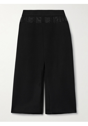 Stella McCartney - Tulle-trimmed Wool-twill Midi Skirt - Black - IT34,IT36,IT38,IT40,IT42,IT44,IT46,IT48
