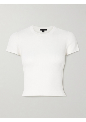 James Perse - Ribbed Linen-blend T-shirt - White - 3,4