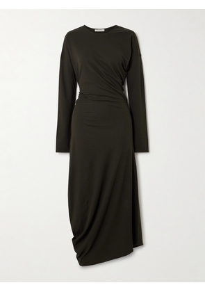 LEMAIRE - Twisted Cotton-jersey Midi Dress - Brown - x small,small,medium,large,x large