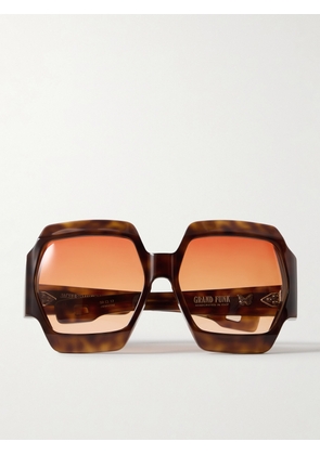 Jacques Marie Mage - Grandfunk Hexagon-frame Tortoiseshell Acetate Sunglasses - One size