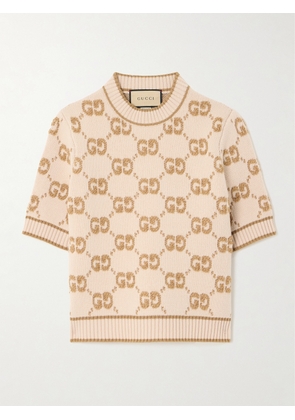 Gucci - Jacquard-knit Wool-bouclé Sweater - Brown - XS,S,M,L