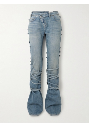 Alexander McQueen - Asymmetric Knotted Mid-rise Flared Jeans - Blue - 27,28