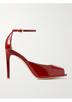 Gianvito Rossi - Nuit 95 Glossed-leather Pumps - Burgundy - IT36,IT36.5,IT37,IT37.5,IT38,IT38.5,IT39,IT39.5,IT40,IT40.5,IT41,IT42
