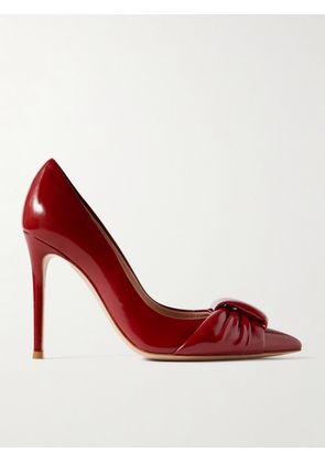 Gianvito Rossi - 95 Gathered Glossed-leather Pumps - IT36,IT36.5,IT37,IT37.5,IT38,IT38.5,IT39,IT39.5,IT40,IT40.5,IT41,IT42