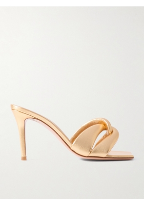 Gianvito Rossi - 85 Leather Mules - Gold - IT37,IT37.5,IT38,IT38.5,IT39,IT39.5,IT40,IT40.5,IT41,IT41.5,IT42
