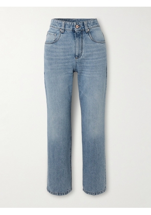 Brunello Cucinelli - High-rise Straight-leg Jeans - Blue - IT38,IT40,IT42,IT44,IT46,IT48