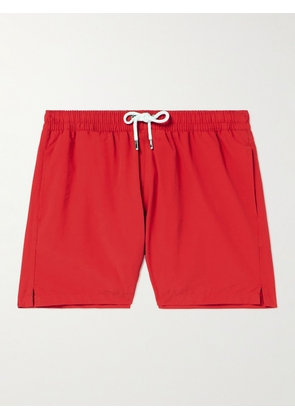 Drake's - Slim-Fit Mid-Length Swim Shorts - Men - Red - S