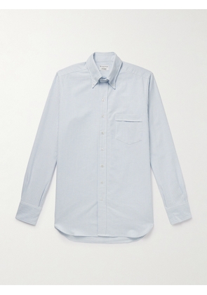 Kingsman - Button-Down Collar Striped Cotton Oxford Shirt - Men - Blue - UK/US 15