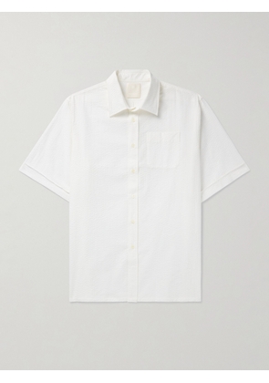 Givenchy - Oversized Cotton-Seersucker Shirt - Men - White - EU 38