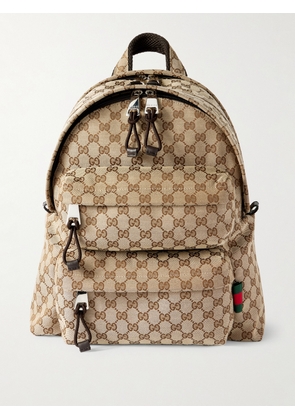 Gucci - Monogrammed Coated-Canvas Backpack - Men - Neutrals