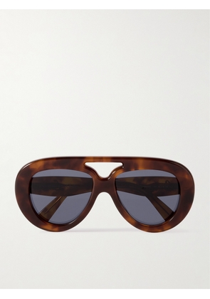 LOEWE - Curvy Aviator-Style Tortoiseshell Acetate Sunglasses - Men - Tortoiseshell