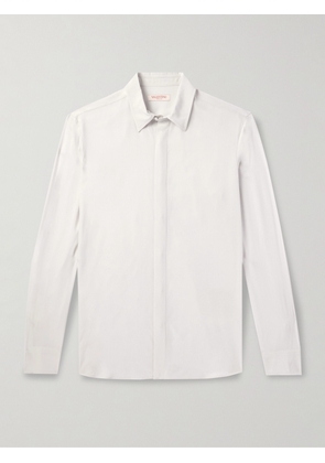 Valentino Garavani - Slim-Fit Silk Crepe de Chine Shirt - Men - White - EU 37