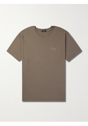DIME - Logo-Embroidered Cotton-Jersey T-Shirt - Men - Brown - S