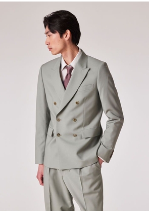 Paul Smith Light Green Wool-Mohair Double-Breasted Blazer