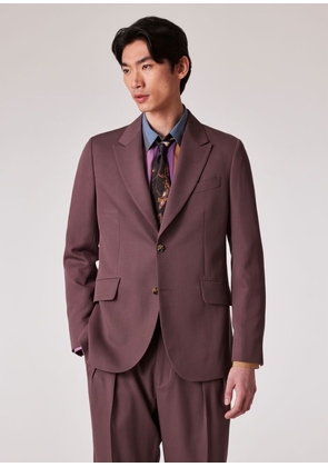 Paul Smith Tailored-Fit Mauve Wool Gabardine Blazer Purple