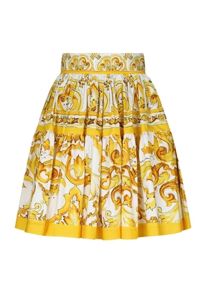 Dolce & Gabbana Cotton Printed Mini Skirt