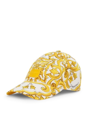 Dolce & Gabbana Majolica Print Baseball Cap