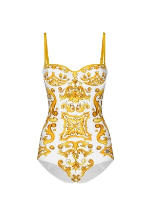 Dolce & Gabbana Majolica Print Swimsuit