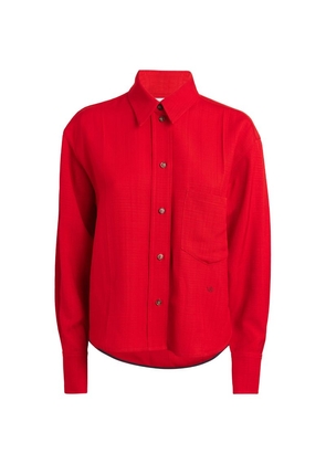 Victoria Beckham Cropped Long-Sleeve Shirt