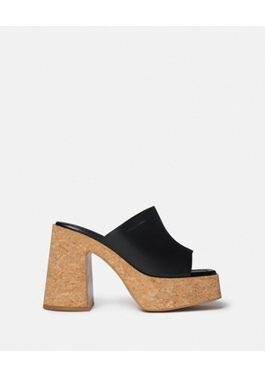 Stella McCartney - Skyla Platform Mule Sandals, Woman, Black, Size: 35h
