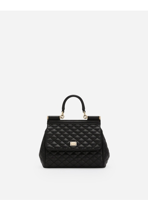 Dolce & Gabbana Medium Sicily Handbag - Woman Collection Black Leather Onesize
