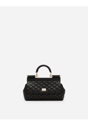 Dolce & Gabbana Small Sicily Handbag - Woman Collection Black Leather Onesize