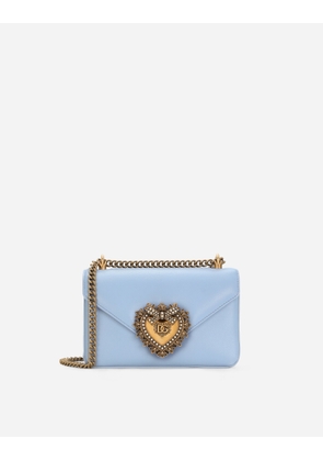 Dolce & Gabbana Devotion Shoulder Bag - Woman Collection Light Blue Leather Onesize