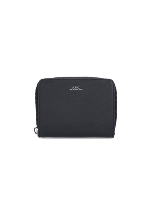 A. P.C. Logo Embossed Zipped Wallet