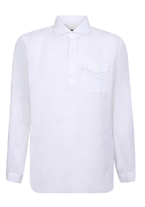 Lardini Linen White Polo Shirt