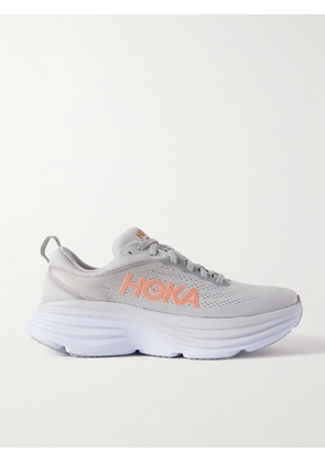 Hoka One One - Bondi 8 Rubber-trimmed Mesh Sneakers - Gray - US5,US5.5,US6,US6.5,US7,US7.5,US8,US8.5,US9,US9.5,US10,US10.5,US11